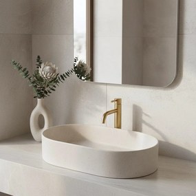 Rea Nadia, umývadlo na dosku 610x385x120 mm, imitácia kameňa, REA-U7341