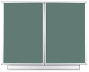 Roztváracia zelená tabuľa pre popis kriedou, keramická / magnetická, 2400 x 900 mm