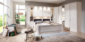 Rohová šatníkova skriňa Luxor 93/93 cm, polárny smrekovec