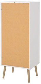 Biela vysoká komoda 50x120 cm Bodo – Tvilum