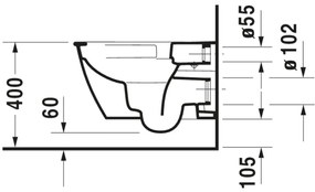 DURAVIT Darling New závesné WC Rimless s hlbokým splachovaním, 370 x 540 mm, biela, 2557090000