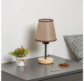 Brilagi - Stolná lampa NUBILA WOOD 1xE27/25W/230V dub/hnedá BG1567C