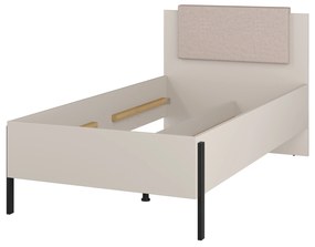 Jednolôžková posteľ 100 cm Juka (kašmír) (s úložným priestorom). Akcia -10%. Vlastná spoľahlivá doprava až k Vám domov. 1125541