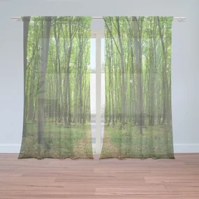 Sablio Záclony Cesta v lese: 2ks 150x250cm