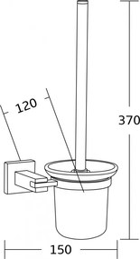 Mexen príslušenstvo, VANE držiak na wc kefu, čierna, 7020950-70