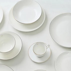 Hlboký tanier AURO so zlatým okrajom 992012