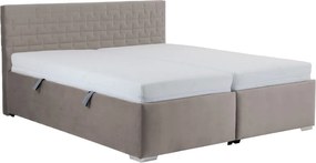 Posteľ Morty 180x200 cm, béžová látka, bez matracov