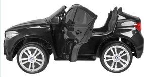 Ramiz BMW X6M XXL pre 2 deti Lakované čierne SUV + diaľkové ovládanie + ekokoža