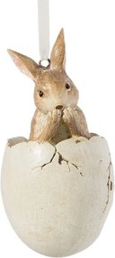 Závesná veľkonočný dekorácie zajačik vo vajíčku - Ø 5 * 10 cm