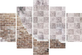 Obraz - Tehlový múr (150x105 cm)
