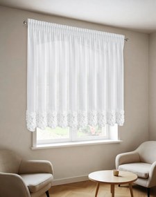 ZÁCLONA NA PÁSKE EVA MINGE ROSES8 400X160 CM BIELA