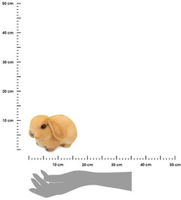 Záhradná figúrka z polyresinu Bunny, 16 cm, hnedá