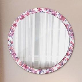 Okrúhle zrkadlo s potlačou Kvety fi 100 cm