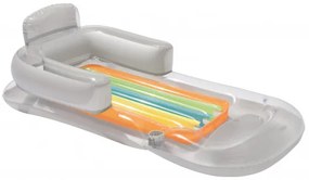 Nafukovačka Bestway 43028 s operadlom, strieborná 161x84 cm