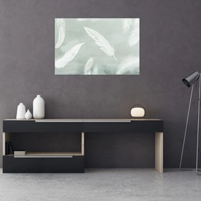 Obraz - Biele pierka (90x60 cm)