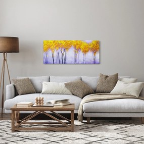 Obraz žltých stromov (120x50 cm)