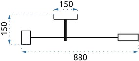 Toolight - LED stropná lampa 6-bodová APP210-3CPR, šedá-hnedá, OSW-08471
