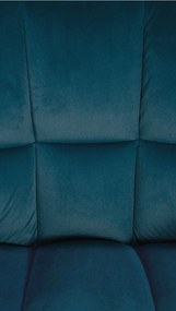 Barová stolička Damaso E - zamat, nerez 4-nohý rám - Zelená