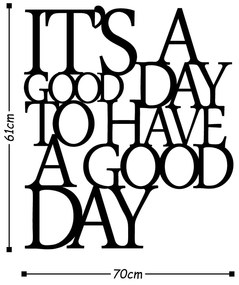 Čierna nástenná dekorácia Wallity Good Day