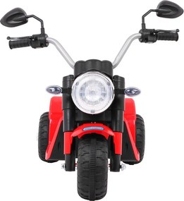 Ramiz Detský batériový motocykel MiniBike červený + zvuky + LED svetlá + ekokoža