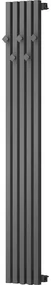 Mexen, Mexen Flux dekoratívny kúpeľňový radiátor 1500 x 240 mm, 450 W, antracit - W127-1500-240-00-66