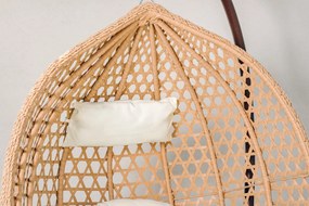 Svetlohnedé závesné kreslo TROPIKAL so stojanom