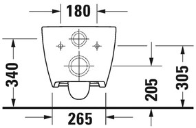 Duravit Viu - Závesné WC 4,5L, Biela 2511092000