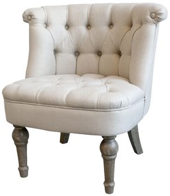 Béžové francúzske kreslo z ľanovej látky Lin - 67*66*71 cm