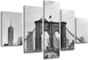 Obraz na stenu 5 dielny MESTO / NEW YORK ME114E50 - 100x80 cm
