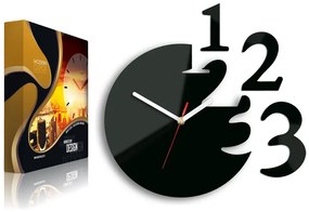Nástenné hodiny Numero čierne