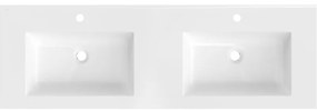 Mexen Otis, dvojumývadlo na zapustenie 141 x 46,5 cm, biela lesklá, 25181400D