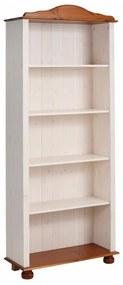 Biela/v prírodnej farbe knižnica z borovicového dreva 70x181 cm Ella – Støraa