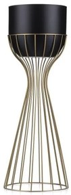 Kovový kvetináč LOFT 56x20 cm zlatá/čierna