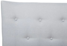 Čalúnená posteľ 180x200cm sivá SAVERNE Beliani