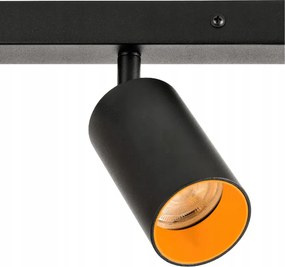 BERGE Stropné bodové svietidlo VIKI GOLD - 8xGU10 - čierne