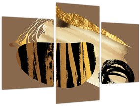 Obraz - Abstrakcia golden brown N⁰2 (90x60 cm)