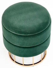 Taburet MINTY pr. 37 cm zelená/zlatá