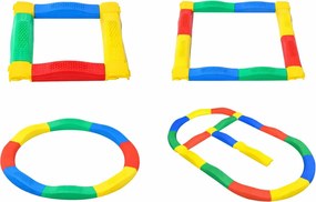 LEAN Toys Senzorická dráha balančné dosky 16 ks protišmykové spoje