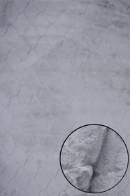 Koberec Rabbit 3D 05 L.GREY rozmery koberec: 80x140 cm