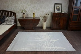 Koberec SCANDI 18281/652 - Lístky sivý krém