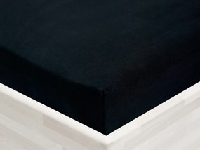 Jersey napínacie prestieradlo JR-030 Čierne 80 x 200 - výška 20 cm