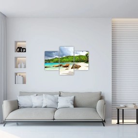 Obraz - Seychely, pláž Takamaka (90x60 cm)