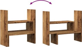 vidaXL Stolový organizér nastav. staré drevo 40x17x41cm kompozit.drevo