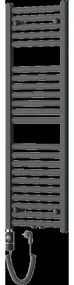 Mexen Hades elektrický radiátor 1200 x 400 mm, 600 W, antracit - W104-1200-400-2600-66
