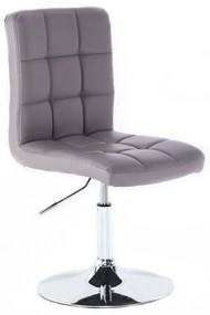 LuxuryForm DESIGN Stolička TOLEDO na striebornom tanieri - sivá