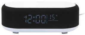 Budík Karlsson Vogue s nabíjačkou na telefón KA6033BK, 10cm