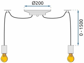 Stropné svietidlo Spider 6