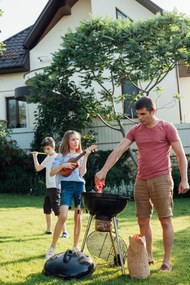 ECOTOYS detské drevené ukulele 4 nylonové struny, 12 pražcov, pre 3+ rokov