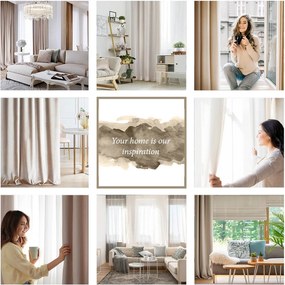 ZATEMŇOVACÍ ZÁVES NA KRÚŽKOCH CARLO 135X250 CM BÉŽOVÁ