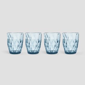 Sada štyroch pohárov LUNNA modrá 241216 280 ml (4 ks)